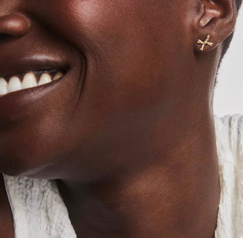 Kendra Scott Tiny Bow Stud Earrings 14K Yellow Gold