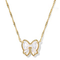 Kendra Scott Haley Bow Necklace Gold Mother of Pearl