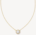 Kendra Scott Volleyball Necklace Gold Mother of Pearl