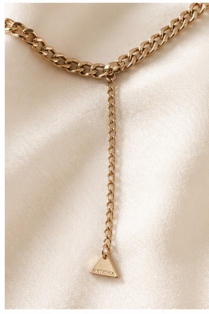Mixed Crystal Statement Necklace – Gold