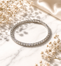 Moissanite Tennis Bracelet – 7” Silver