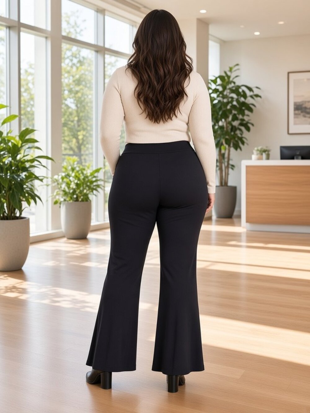 Torrid Black Flare Leggings, Front Pockets, Hem Slit, Torrid 3